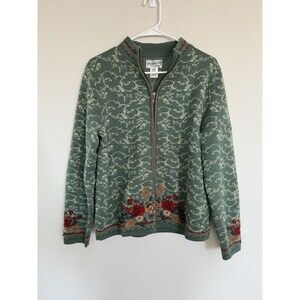 Vintage Pendleton Petites Embroidered Wool Zip Up Jacket Size M Outdoors 70s/80s